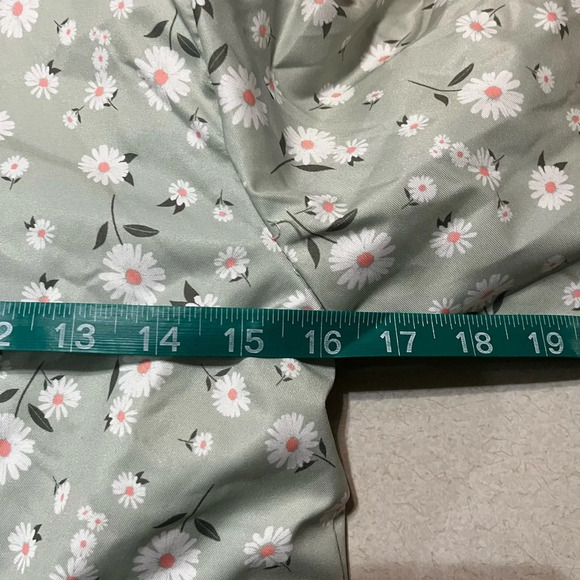 NWOT Sweet Stories fleece lined zip-up mint & Daisies hooded Jacket small 7/8 - Picture 6 of 8